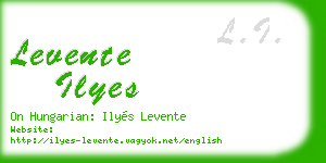 levente ilyes business card